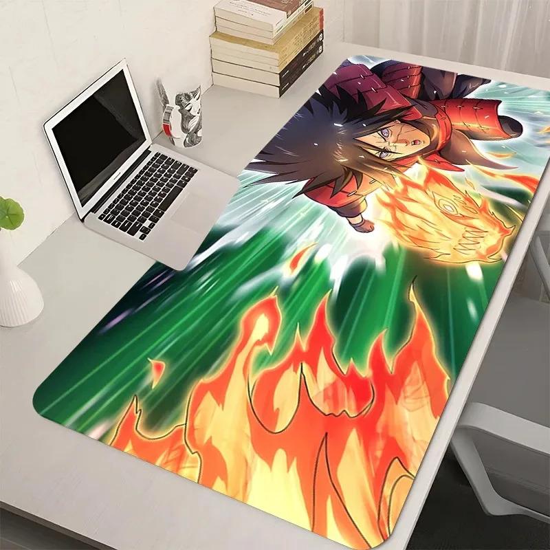 'Black And White Anime Mousepad N-Naruto Madara U-Uchiha New Large Desk Mat Keyboard Office Carpet Laptop Gaming Soft Mouse Pad'