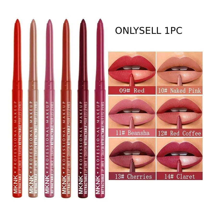Waterproof Sweat-Resistant Automatic Retractable Lip Liner Pen, Long-Lasting Precision Makeup Tool, Ideal for Daily Use & Special Occasions
