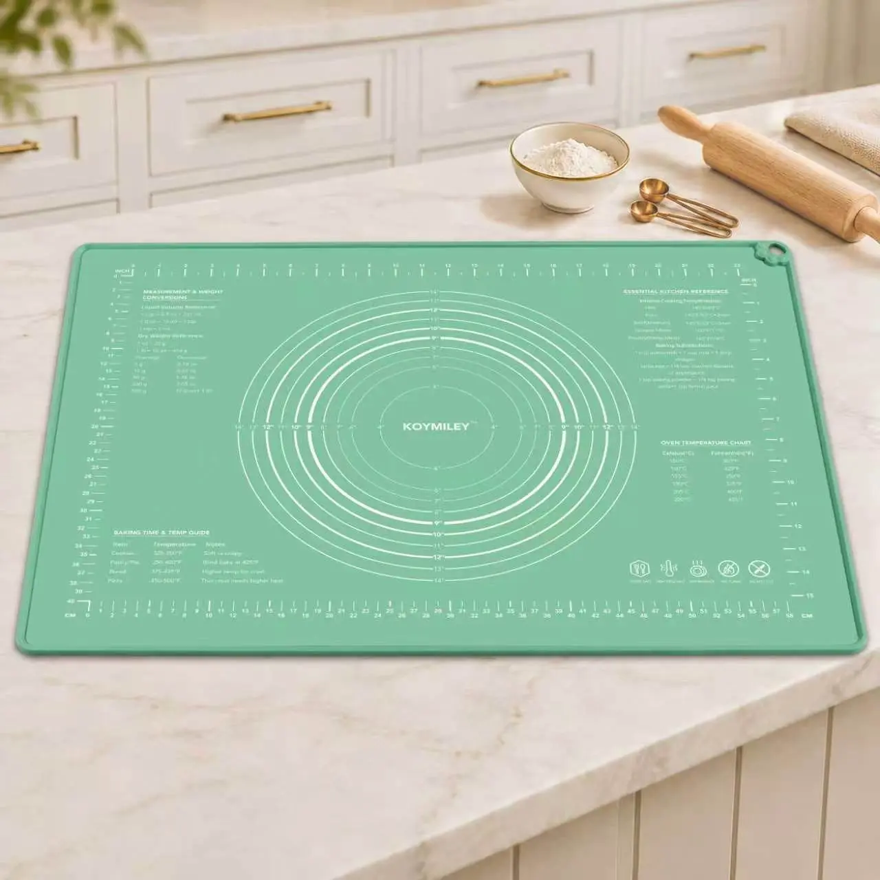 Platinum Silicone Dough Kneading Mat, Cat Paw Binding Strap, Durable Kitchen Tool, Easy to Clean, Perfect for Baking Enthusiasts