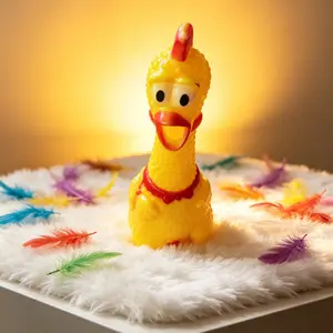 1-pieces squeaky chicken, screaming chicken, squawking chicken, venting chicken, despairing chicken, squeezing chicken, cooing chicken toys, Portable Outdoor pet dog toys, game props