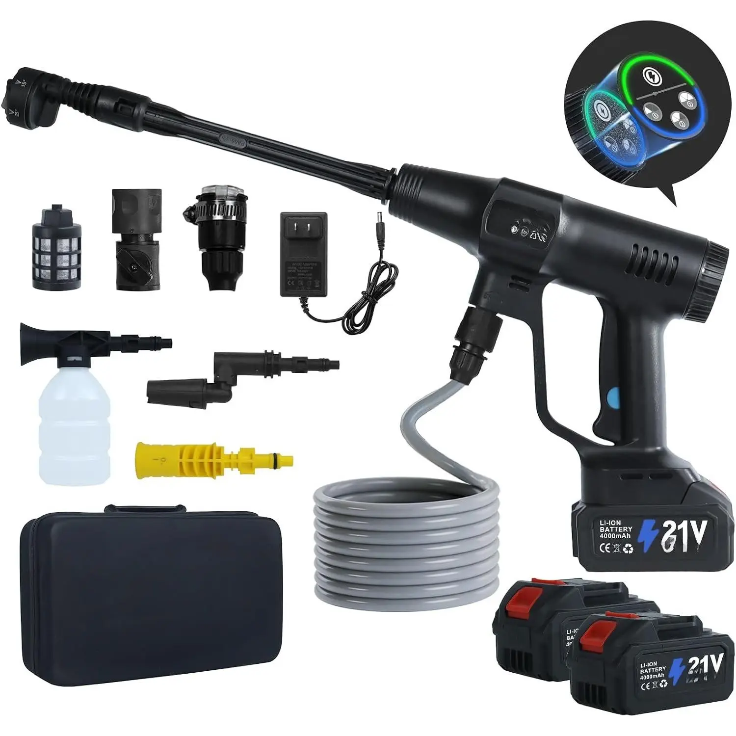 Wasssher Cordless 1450PSI, Brushless , 2X4000mAh