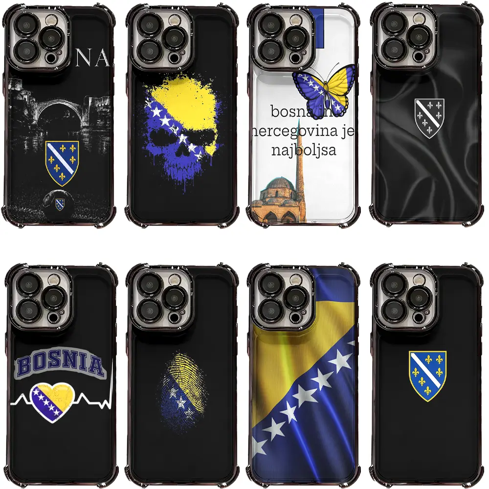Bosnia and Herzegovina Flag Phone Case - Multi-Style, Minimal Shield Logo Frame, Matte Finish Mobile Phone Accessories for iPhone 17, 16 Pro Max, 15, 14 Plus, 13, 12, 11