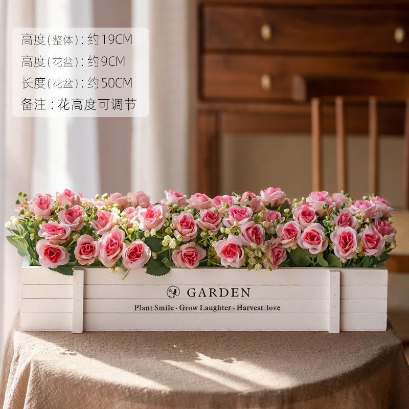 Fence Greenery with Flower Planter, Window Sill & Corner Decorative Privacy Screen Pot garden roses White Babys Breath Bouquet