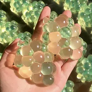 Squishy Fruit Grapes Fidget Toy Squeeze Stress Relief Hand Toy Anti-Anxiety Fruit Stretchy Slow Rising Creative Sensory Toy