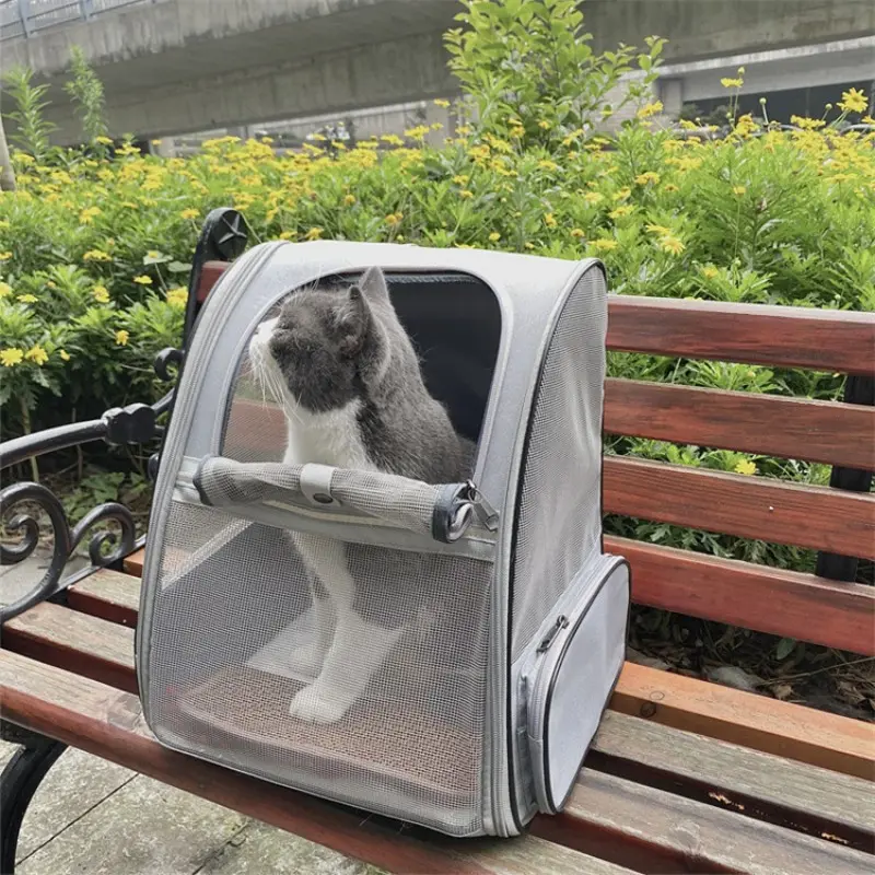 Breathable Cat Backpack, Portable Pet Travel Carrier, Outdoor Animal Carrier, Lightweight & Foldable Pet Carrier Backpack, Suitable for Outdoor Travel & Daily