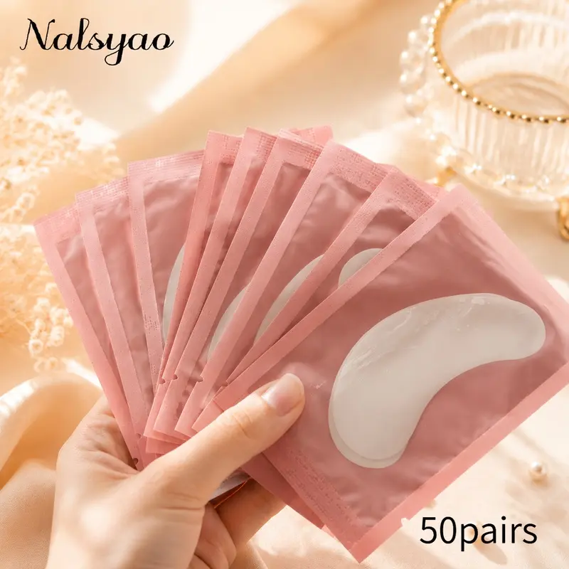50 Pairs Under Eye Isolation Patches for Eyelash Extension, Soft and Gentle on Skin. Adhesive Stickers Stay in Place for Precise Lash Grafting. Hygienic and Easy to Use, Essential Lash Supplies.