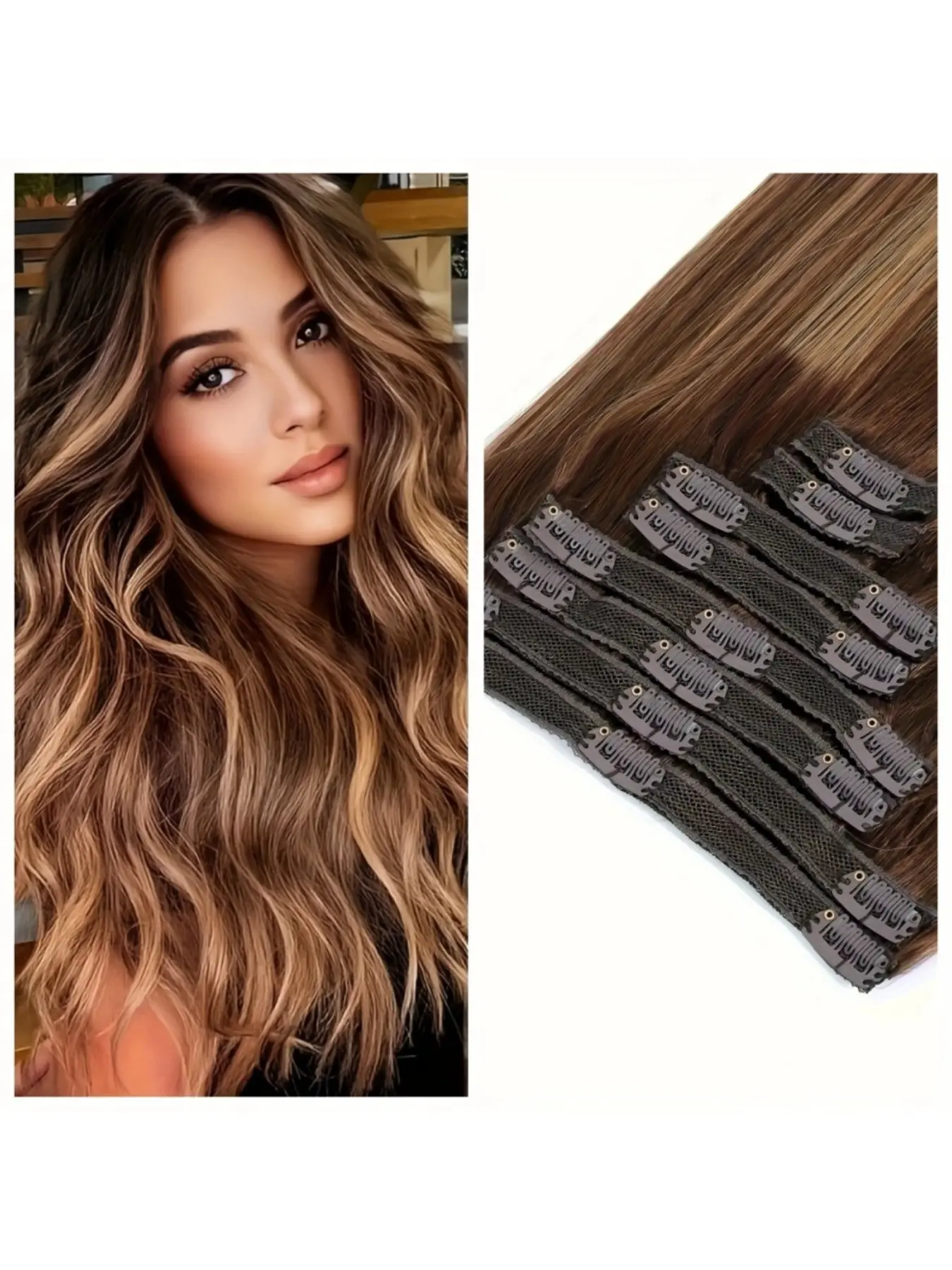 Straight Clip in Hair Extensions Real Human Hair, 14-28 Inch 100g/3.6oz, 1B Natural Black, Clip in Human Hair Extensions 8pcs Per Set with 18 Clips Double Weft Realistic Hairpieces (1B#、4#、4/27#、613#)