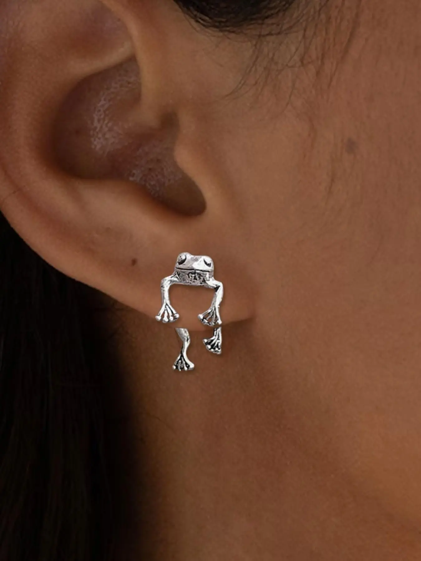 Frog Earrings for Women, Mothers Day Gifts, Vintage Frogs Shaped Stud Earrings, Funny Cute 3D Animal Earrings, Jewelry Gifts