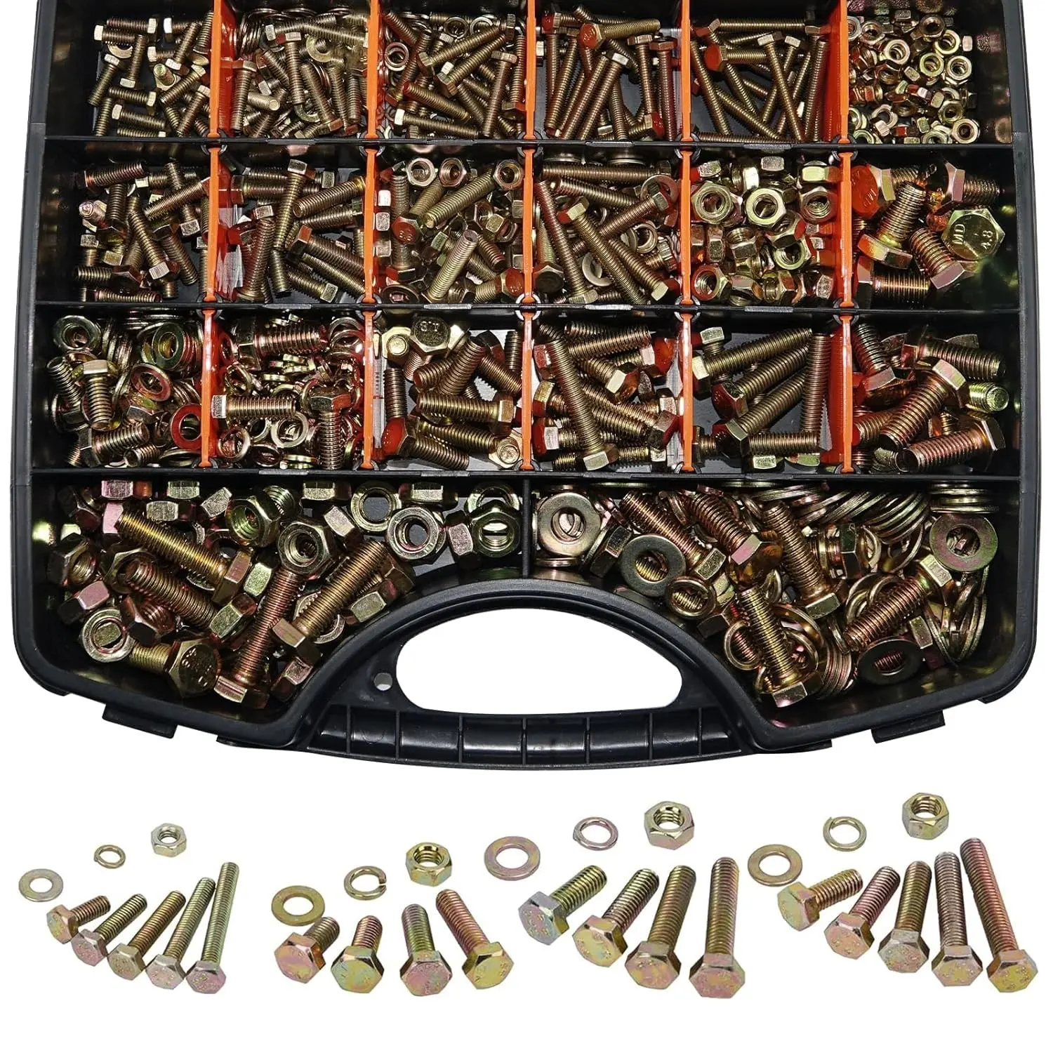 1020PCS Grade 8.8 Metric Hex Bolt Assortment Kit - M4 M5 M6 M8 Heavy Duty Fasteners for DIY Projects, Automotive Hardware with Corrosion Resistance, Aluminum Screws