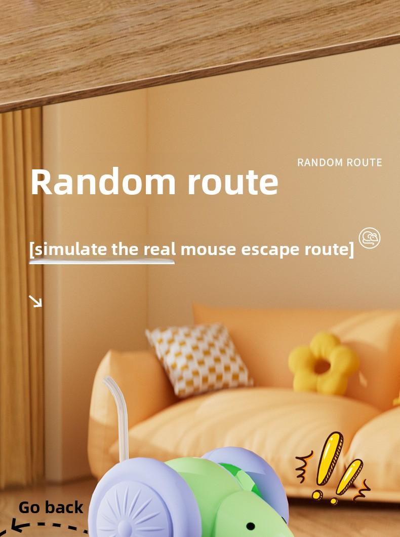 Pet toy - Self-amusement device to relieve boredom for cats.Electric mouse, intelligent running vehicle.Cat and mouse toy "Mimi"