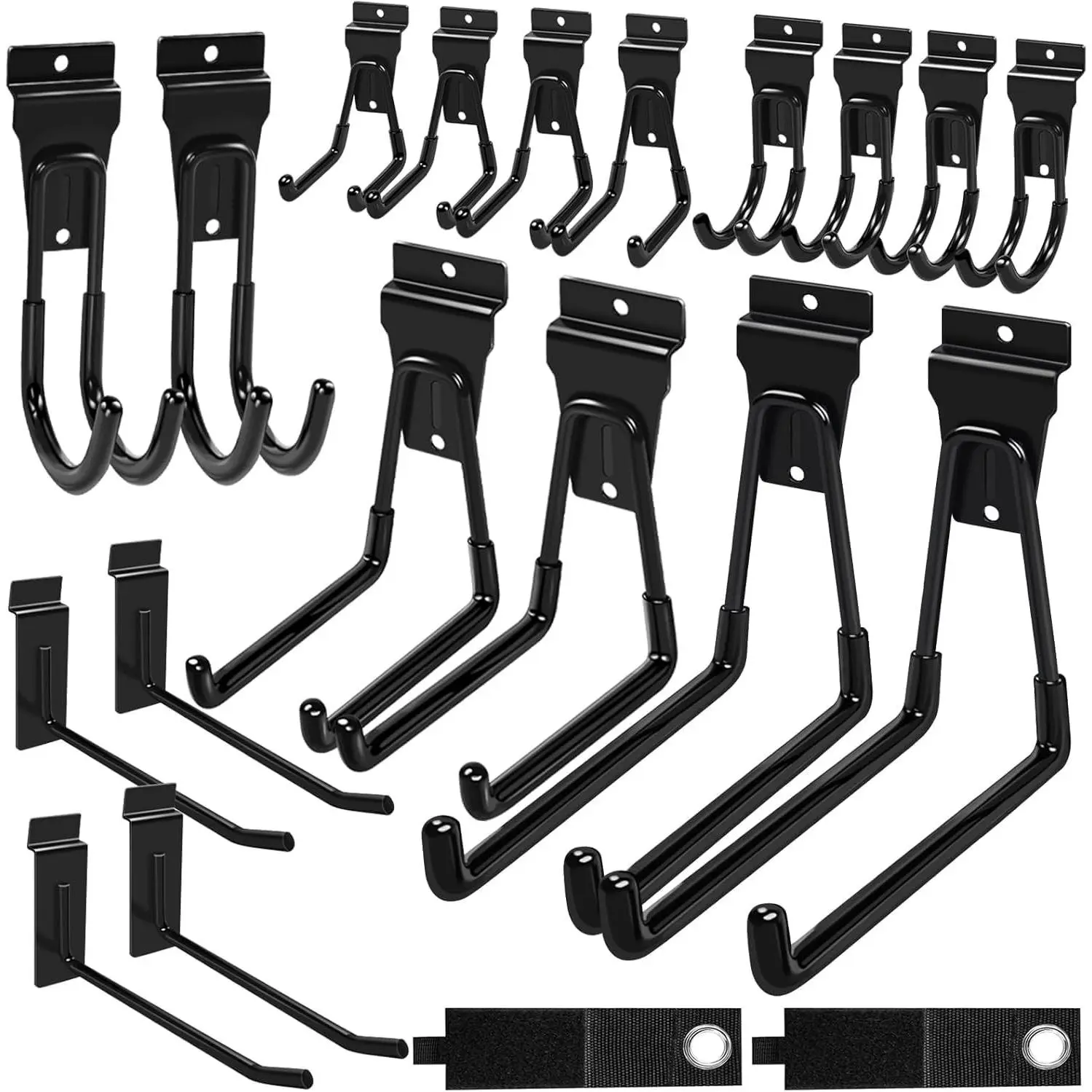 Slatwall Hooks Black 20Pack Firmly and Durable Slatwall Accessories,Perfect for Organizing Garden Tools and Heavy Duty Tools and Garage Hooks Organize Your Space Efficiently