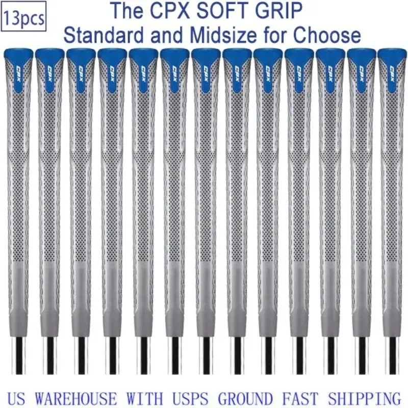 13-Piece Golf Club Grips Set, Cpx Tpe Rubber Golf Club Grips, Non-Slip Soft Grip, Durable & Comfortable, Ideal for All Weather Conditions
