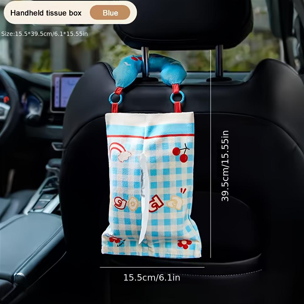 Car mounted paper box cover, home tissue storage, hanging bag, hanging creative cartoon decoration tissue cover, can be carried