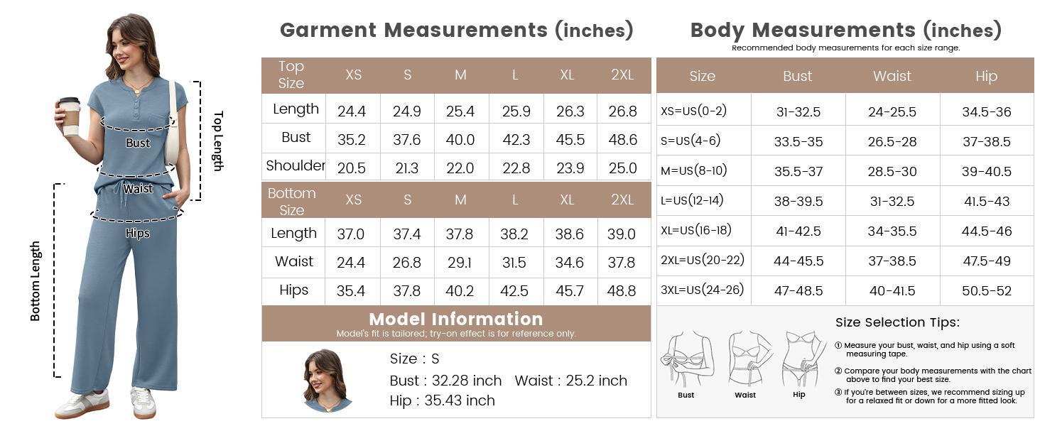 Women's 2 Piece Pant Sets Casual Travel Outfits Summer Cap Sleeve Top Wide Leg Crop Pants Matching Set