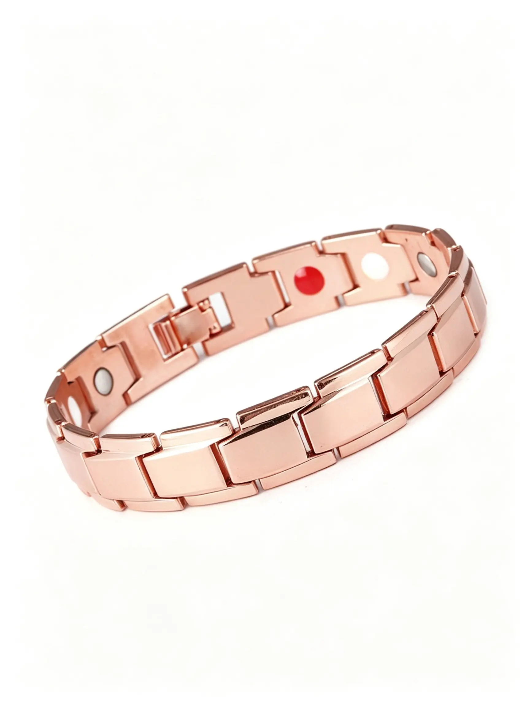Neutral Pure Copper Magnetic Therapy Bracelet, Adjustable Elegant Bangle, Unisex Health Jewelry, Romantic Valentine's Gift