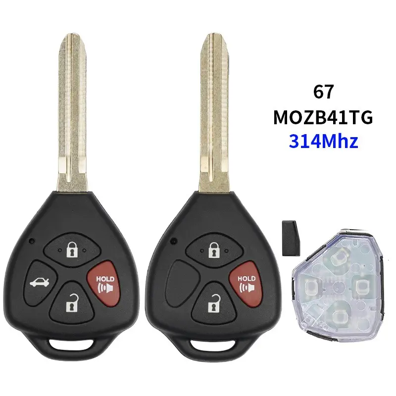 MOZB41TG/GQ4-29T 312MHz 67 Chip/314MHz G Chip 3 4 Button Key Fob Car Remote Key Full Kit Replacement For Toyota 86 Mirai Supra Prado Alphard Crown Vellfire Sequoia