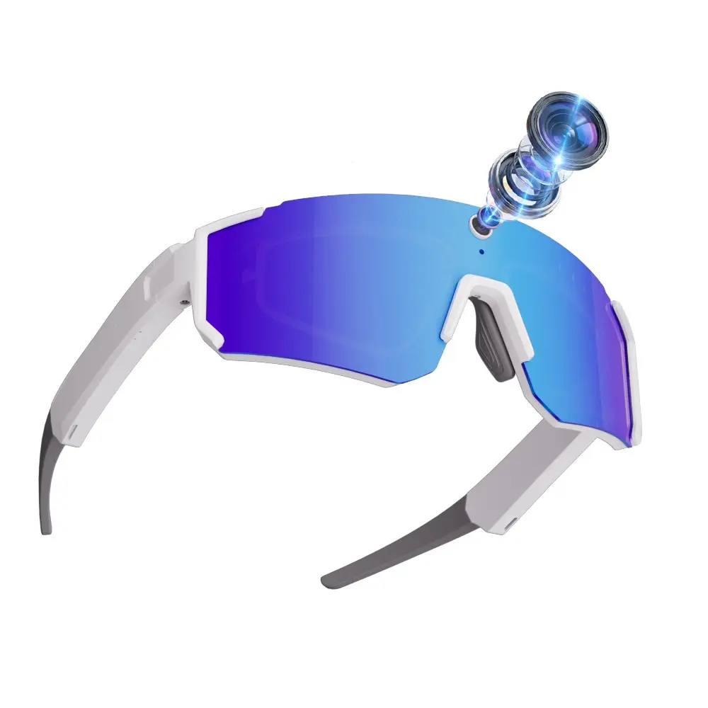 Sport AI Smart Glasses for Women,8MP Camera, One Click Photo Video Shooting, Hands-free Recording,4GB Storage, Build-in Myopia Inner Frame,Bluetooth Call ,Music Playback ,AI  Real Time Translation, 260Mah Battery, IP64 Waterproof