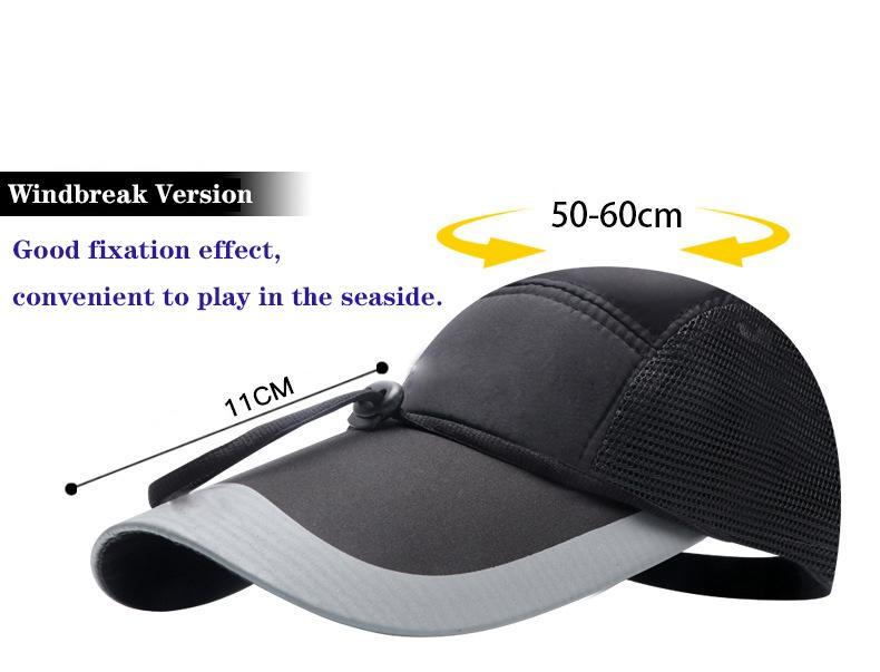 Spring and Summer Outdoor Work Mountaineering Fishing 14cm Long Brim Quick Drying Breathable Baseball Cap Visors