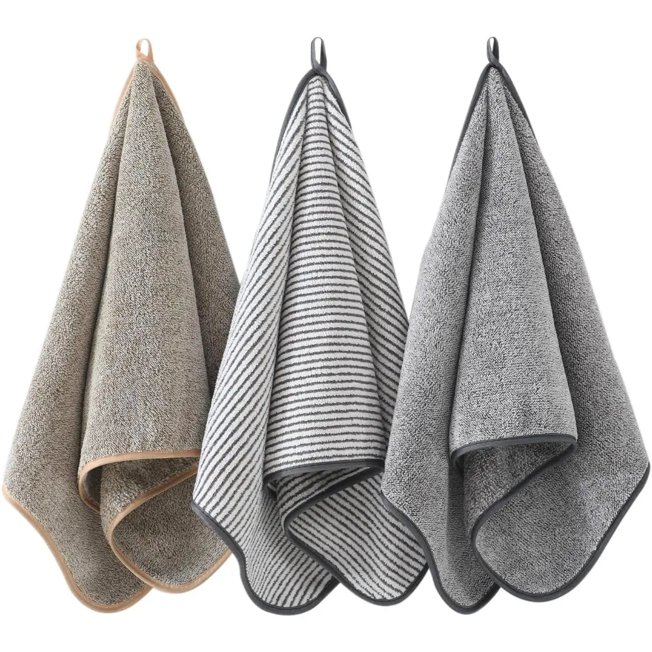 3 Pack Microfiber Hand Towels for Bathroom, Ultra Soft & Super Absorbent | Quick Dry Washcloths, 14x30 Inch Small Towel Set for Bathroom, Gym, Yoga, Kitchen, , Guest Room,