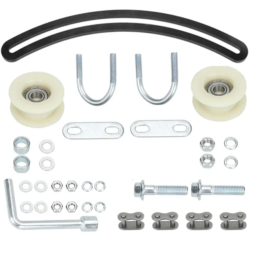 Arch Idler Pulley Roller Guide & Chain Tensioner Adjuster Kit Compatible with Motorized Bicycle 2 Stroke 49cc 50cc 60cc 66cc 80cc Ga* Motor Mountain Bike Heavy Duty Wheel Bicycle Mountain Bike Parts Black