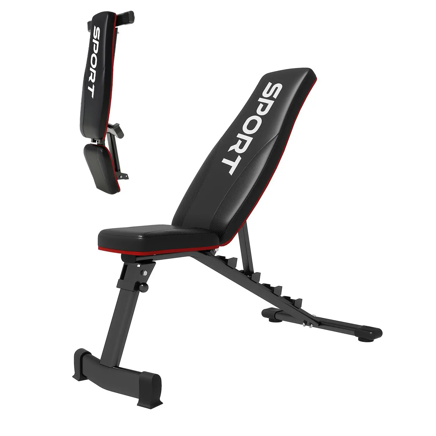 Gaomon Adjustable Compact Weight Bench for Home Gym Weight Lifting - Foldable Incline-Decline Bench with 5 Backrests, Breathable Pads, Sturdy Steel Frame, Supports 660lbs