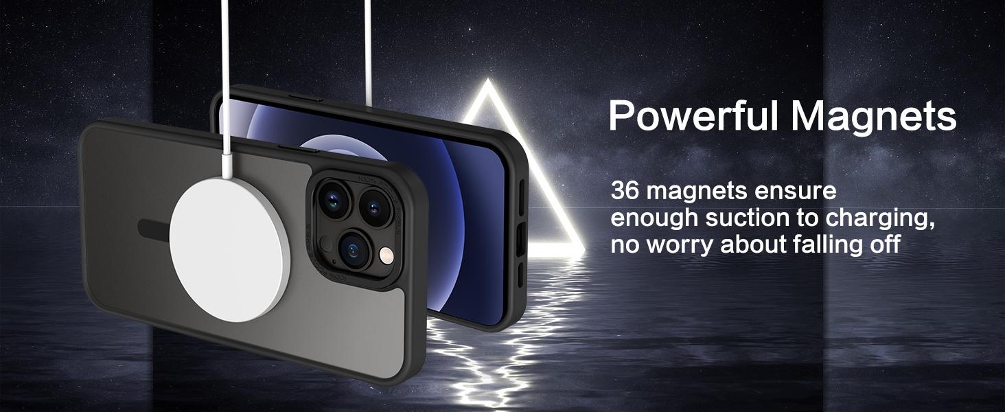 Magnetic for Samsung Galaxy S24 Plus Case [Compatible with Magsafe] Translucent Matte Slim Thin Shockproof Anti-Yellow Women Men Protective Phone Cases Cover for Samsung S24 Plus 6.7", Black