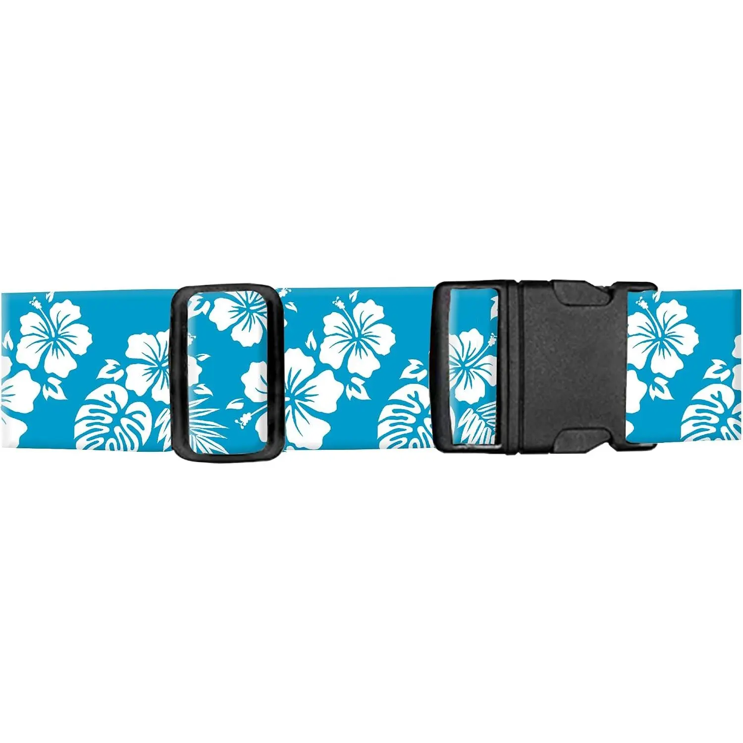 Luggage Straps for Suitcases, Adjustable Travel Belt, Durable Wide Luggage Strap, Cute Suitcase Strap Identifiers with Buckle, Bag Straps for Luggage, Blue White