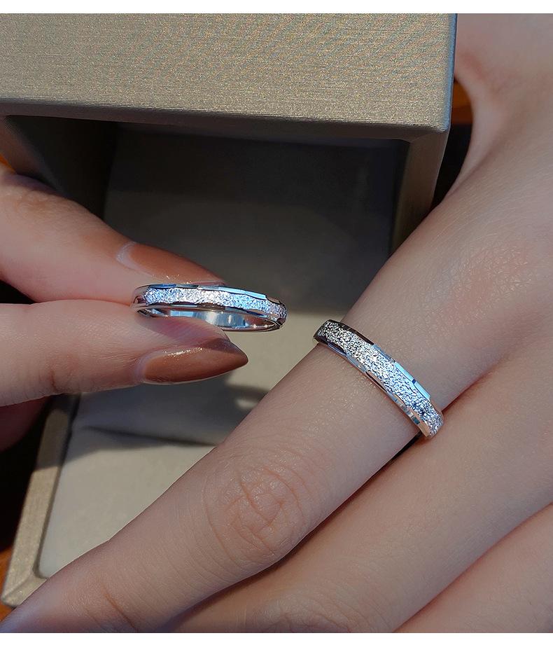 S925 Sterling Silver Plain Band Couple Rings -400(50%)