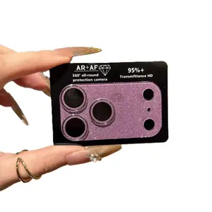 For Camera Lens Protector Bling Ultra HD Tempered Glass Shiny Diamond Sries, Smartphone Cellphone Installation