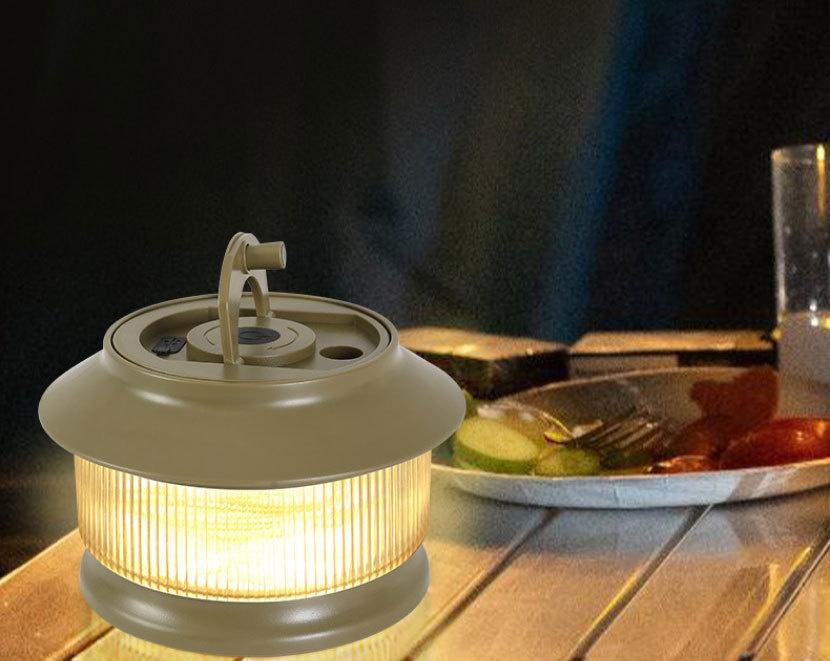 Outdoor Camping String Lights Warm White LED Fairy Lights with Ruler Design Windproof Rope Lantern for Tent Decoration Festival Party Night Lighting