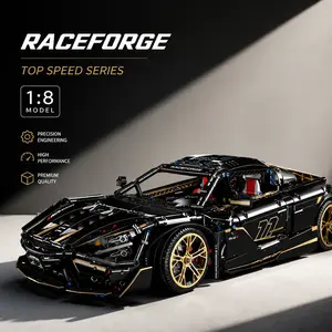 Limited Black-Gold Lamborghini Static Building Blocks, Collectible Model Building Kit for Hobbyists