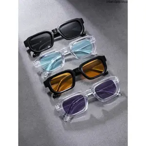 XUH 4-Pair Polarized Sunglasses Set - Men's Sunglasses, Unisex Fashion Oval Plastic Frame, Lightweight UV400 Protection Lenses, Ideal for Driving, Outdoor Activities & Gift Choice
