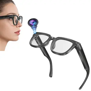 Smart Glasses with 8MP Camera for Women, AI Glasses with Video Recording, 110 Degree Wide Angle Lens, 3D Stereo Sound, 290Mah 8 Hours Battery Life Daily Use,  AI Video Translation, Bluetooth Call, Music Control