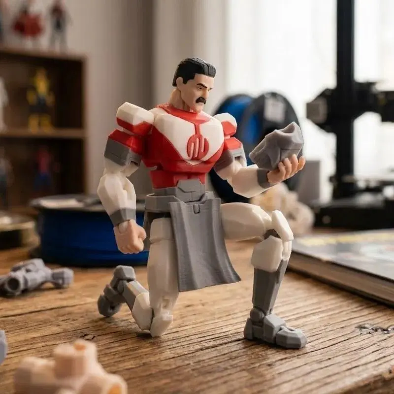 2026 new hot item 3D Printed Invincible Boy Invincible Mark Multi-Jointed Toy T13 Movable Model Heroes Thragg Mark Action Figure