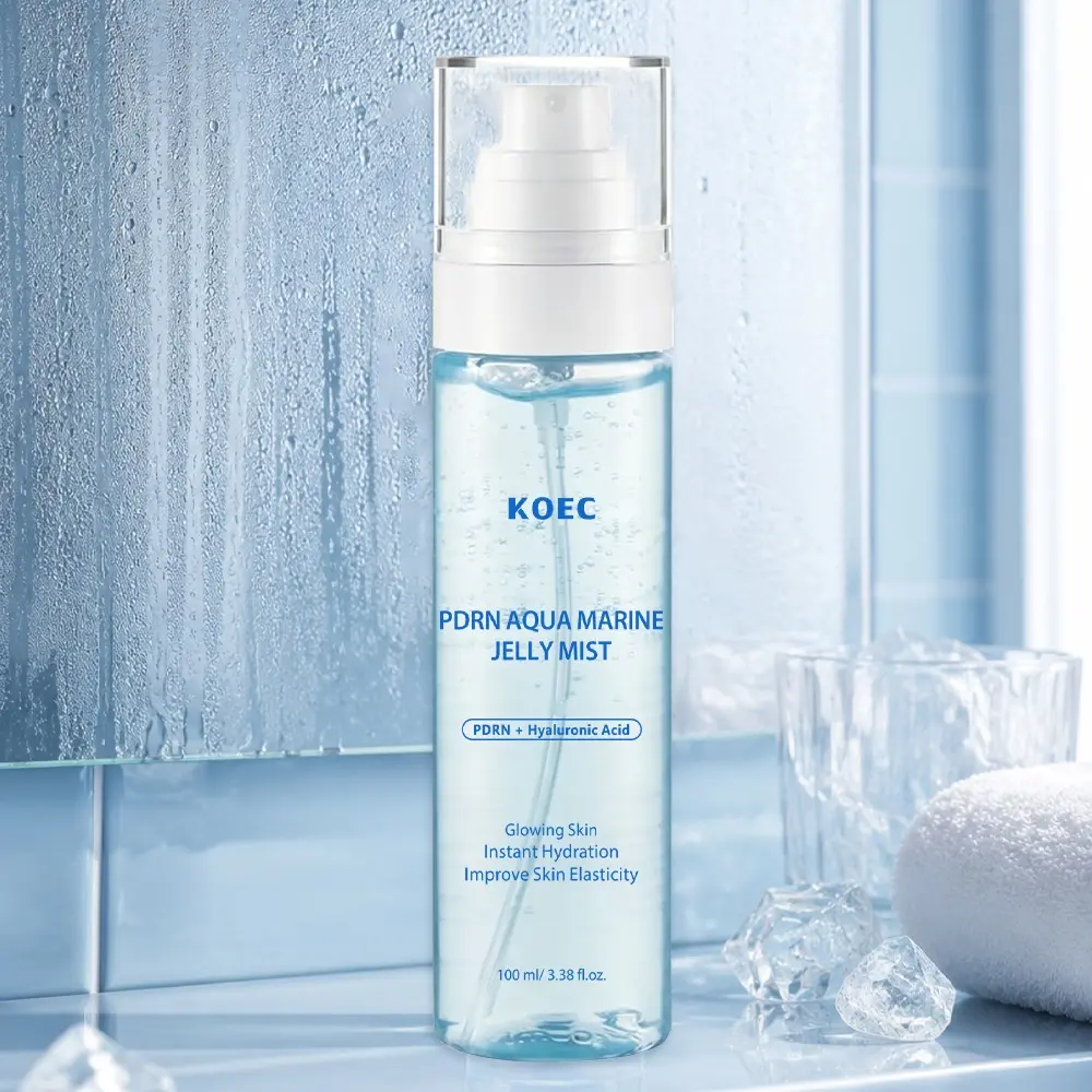 PDRN Aqua Marine Jelly Facial Mist, Lightweight Ultra-Fine Spray Infused with Niacinamide and Hyaluronic Acid, Calms Skin & Creates Radiant Dewy Glow