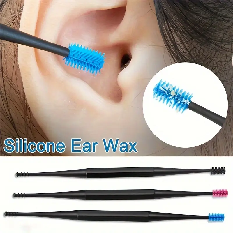 3Pcs Random Color Ear Cleaning Tool Set, Ear Pick Ear Wax Scraper Spiral Ear Cleaner Spoon, Portable Ear Care Kit, Earwax Removal Kit for Daily Ear Cleaning