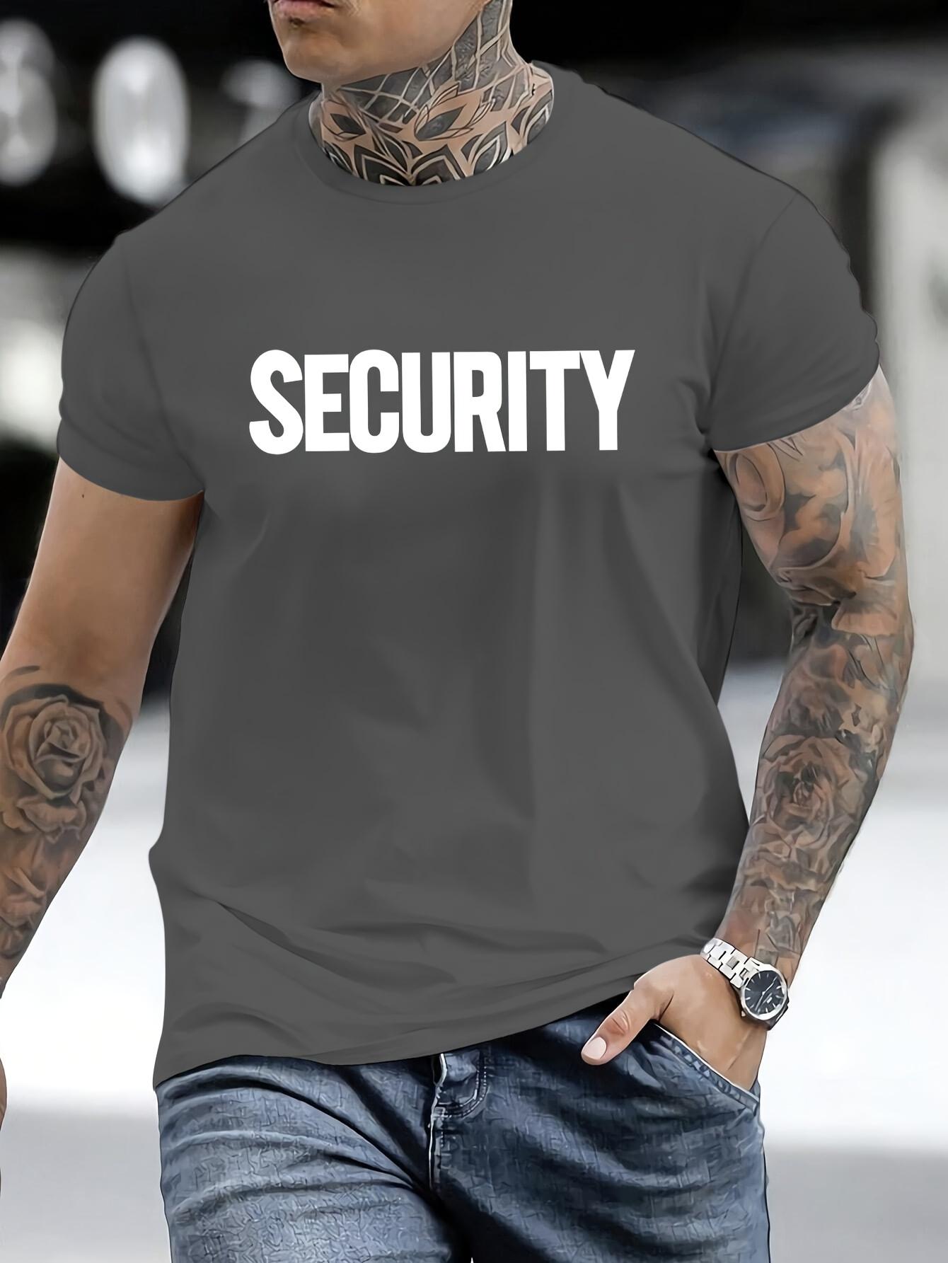 SECURITY Guard T-shirt Uniform Cosplay Halloween Costume Tee