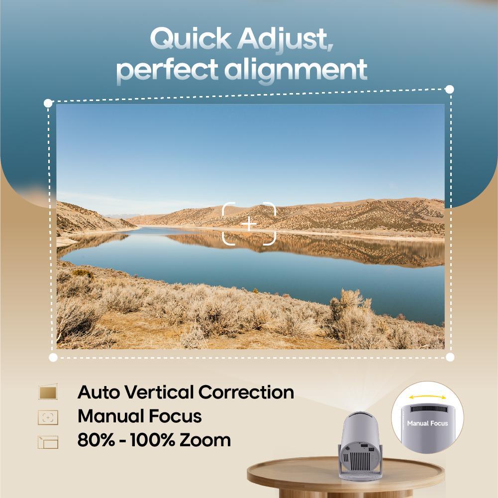 Magcubic Projector Android 14 Hy300pro, Dual Wifi6, 290 Ansi Brightness, 1280x720p Resolution, Home & Outdoor Use, Table Mount