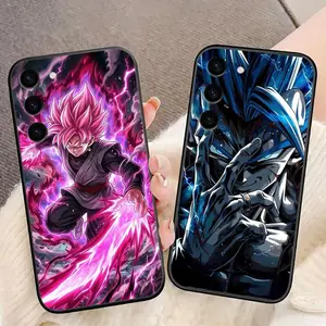 Dual Color Power Warrior Phone Case for Samsung S26 S25 S24 S23 S22 S21 Ultra Plus FE iPhone 17 16 15 14 13 12 11 Pro Max Air, Magenta Storm & Blue Thunder Mixed Print, Shockproof Holiday Gift Cover for Teens Men