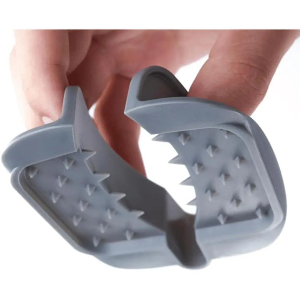 Gray Mandoline Slicer Safety Hand Guard - Ergonomic, Non-Slip Grip, Durable Kitchen Accessories for Smooth, Safe Fruit & Vegetable Slicing