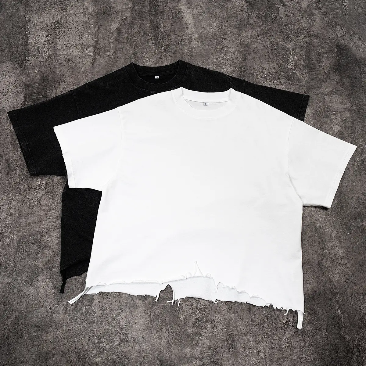Men 100% Cotton Boxy Fit Short Sleeve T Shirt Vintage Washed Distressed Tee Retro Streetwear Loose Casual Tops For Daily Outfit