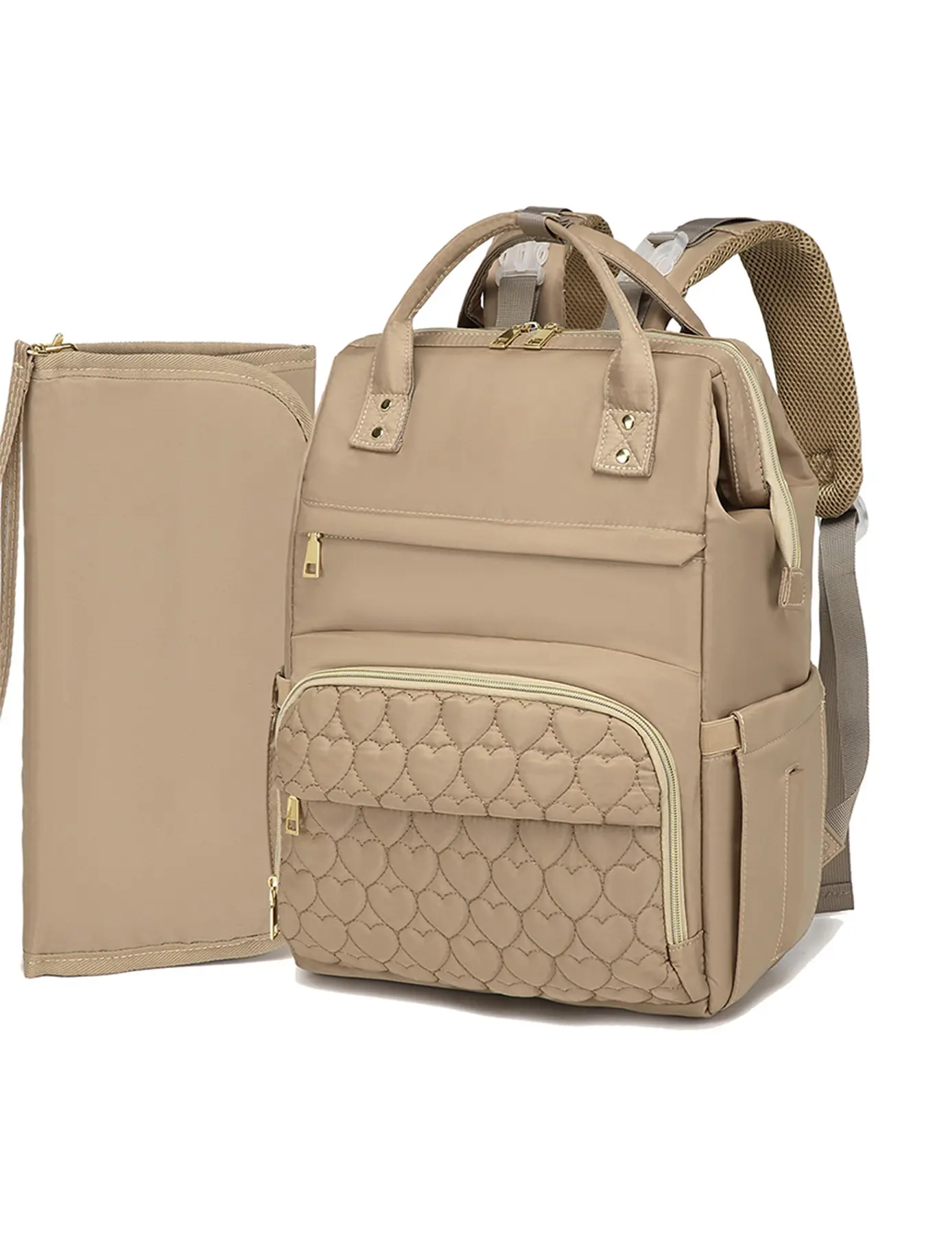 3-In-1 Large Capacity Best Diaper Bag Backpack, Waterproof Insulated Mommy Bag With Changing Pad, Stroller Hook Design For New Mom Essentials