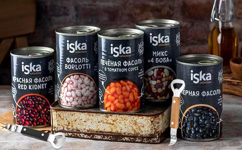 Canned food punch-hole opener, manual stainless steel can opener, 1-piece pack