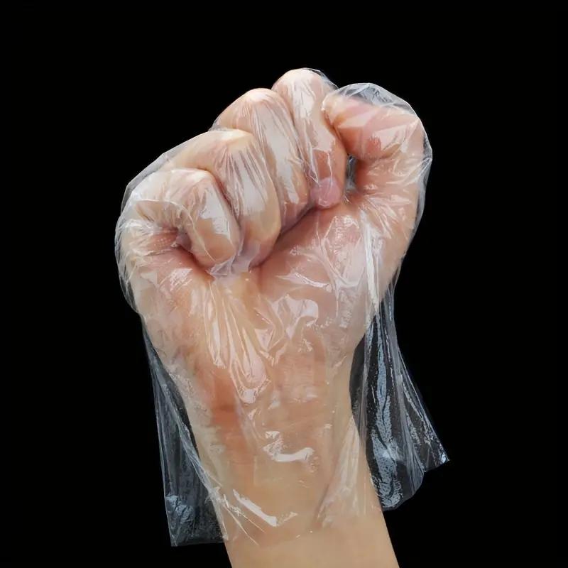 Disposable Food Grade Gloves, 100pcs Clear Plastic Gloves, Multipurpose Disposable Gloves for Food Preparation, Kitchen Accessories, Safety