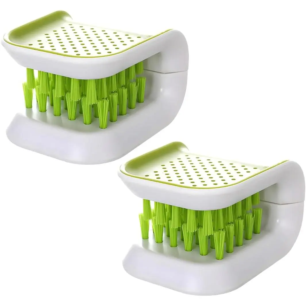 2 count  Seat Belt Cleaning Brush, U-Shaped Double Sided Bristle  Tool, Multifunctional Foldable Closed Safety Belt Washing Brush for Seatbelts Chopsticks Forks  Spoons (2 PCS)