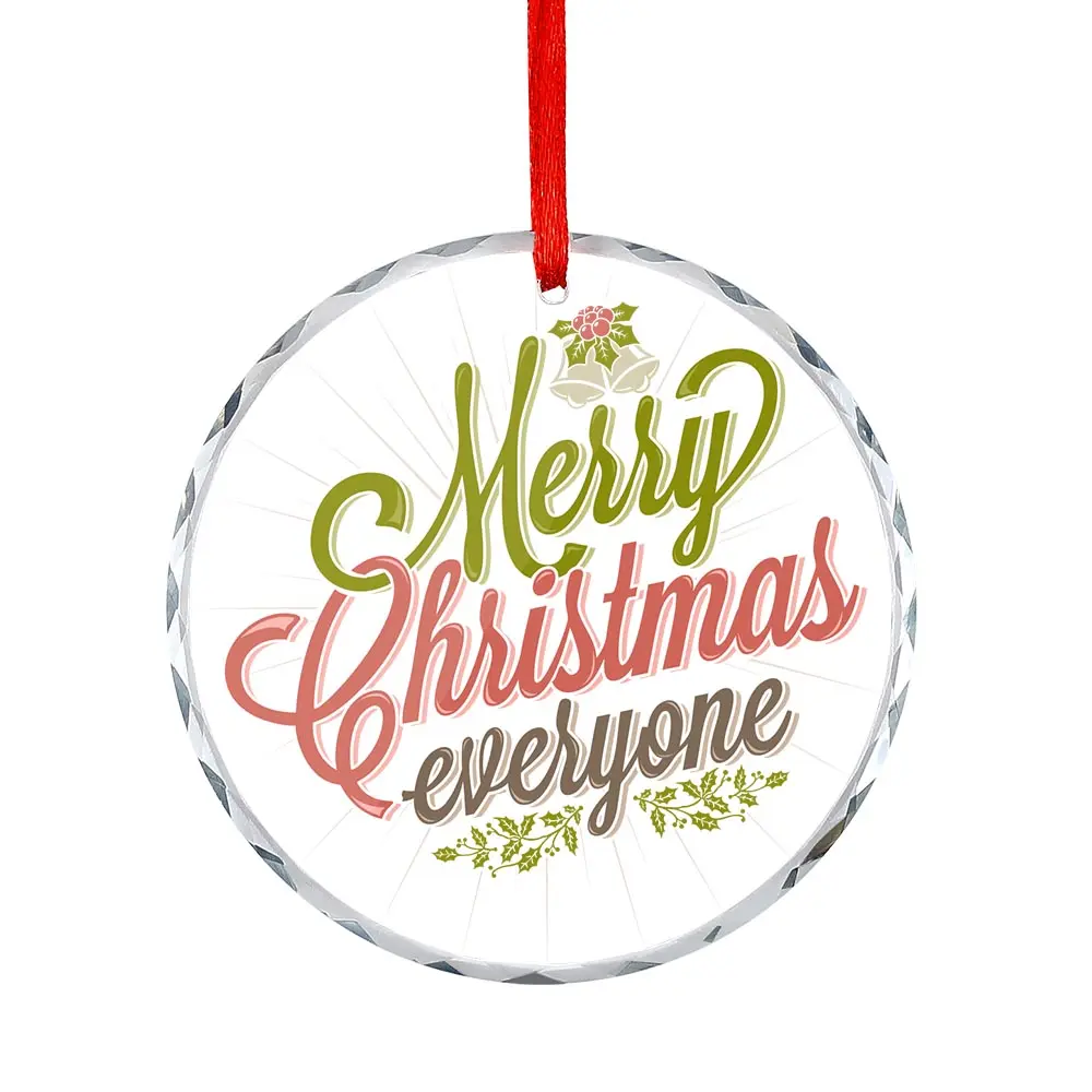 Family Christmas Ornament 2026, 8cm Hanging Ornament, Glass Christmas Tree Ornament, Family Keepsake Gift