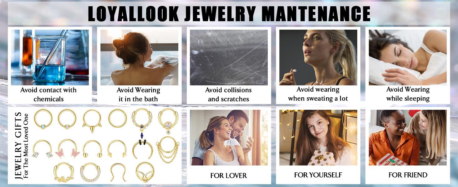 LOYALLOOK 16Pcs 16G Septum Ring Hoop for Women Men Surgical Steel Dangle Septum Jewelry Septum Clicker Horseshoe Nose Rings Hoop Hinged Segment Daith Helix Tragus Cartilage Earrings Piercing Chain Snake Butterfly Spiked Teardrop Opal Glamorous Sparkling LOYALLOOK 16Pcs 16G Septum Ring Hoop for Women Men Surgical Steel Dangle Septum Jewelry Septum Clicker Horseshoe Nose Rings Hoop Hinged Segment Daith Helix Tragus Cartilage Earrings Piercing Chain Snake Butterfly Spiked Teardrop Opal Glamorous Sparkling