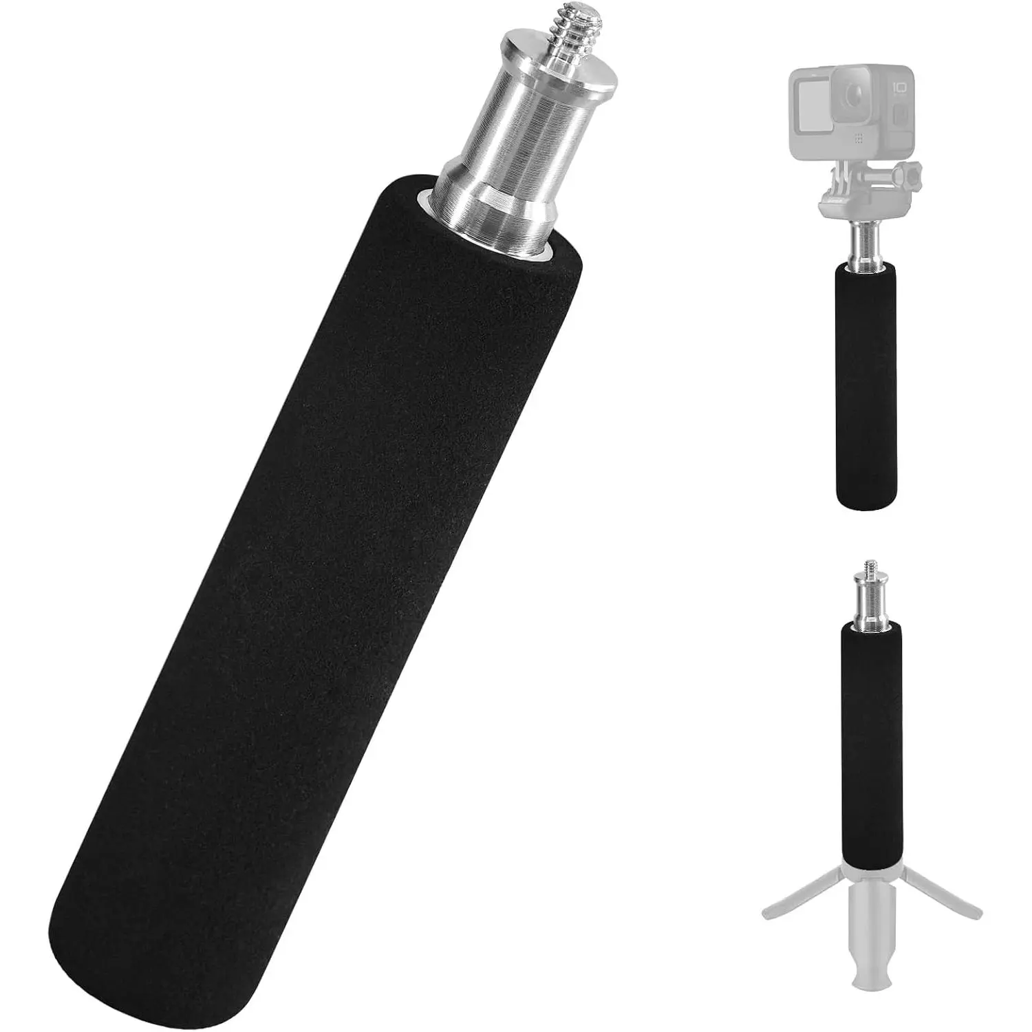 Camera Handle Grip Support Mount  Handle Grip Camera Stabilizer with 1/4 inches Male Screw for Digital Video Camera Camcorder Action Camera LED Light