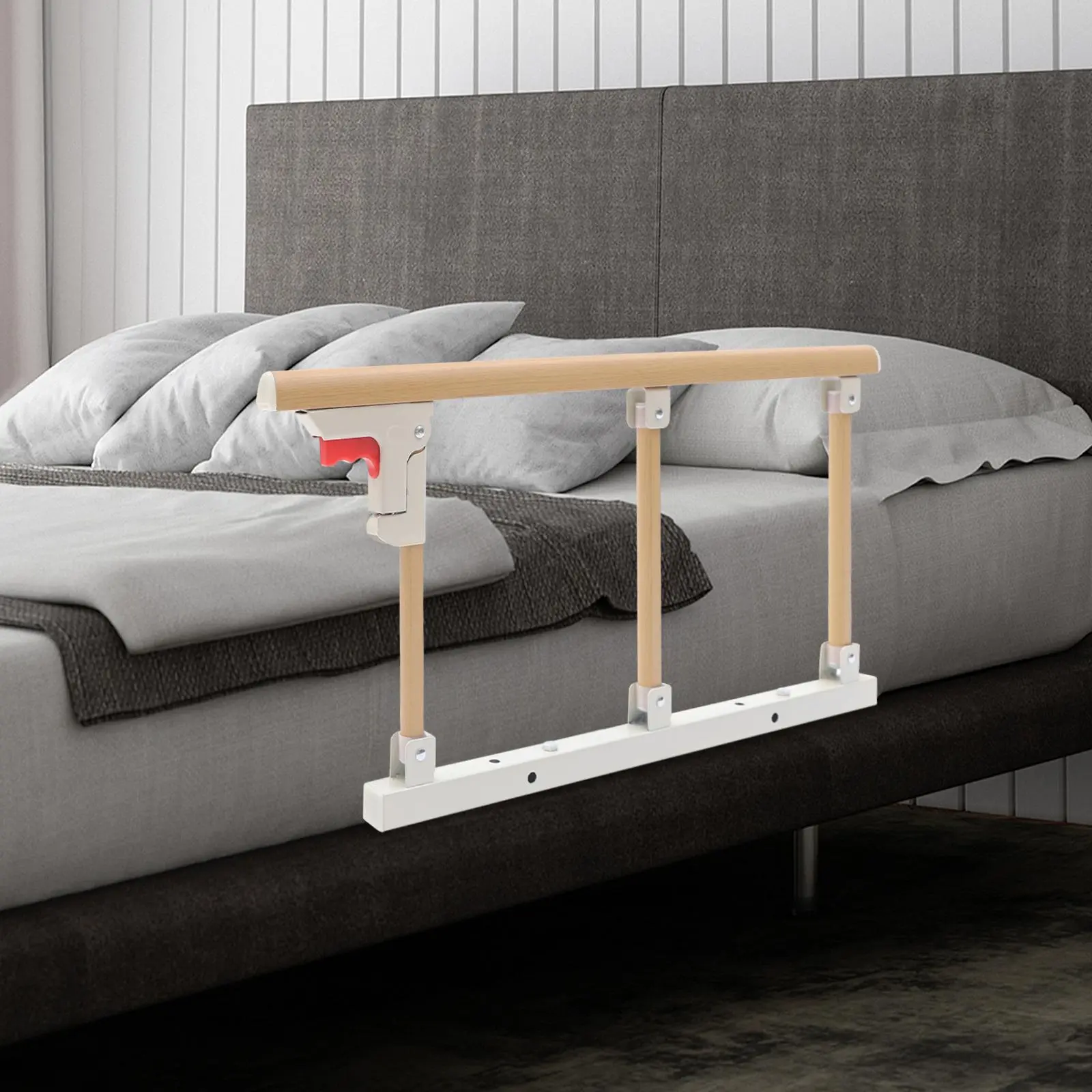 Bed Rails for Safety, Bedside Handle Assist Rail for Seniors, Folding Bed Guard Rail, Fall Prevention Grab Bars for King, Queen, Full, Twin, Medical Support Hand Rails