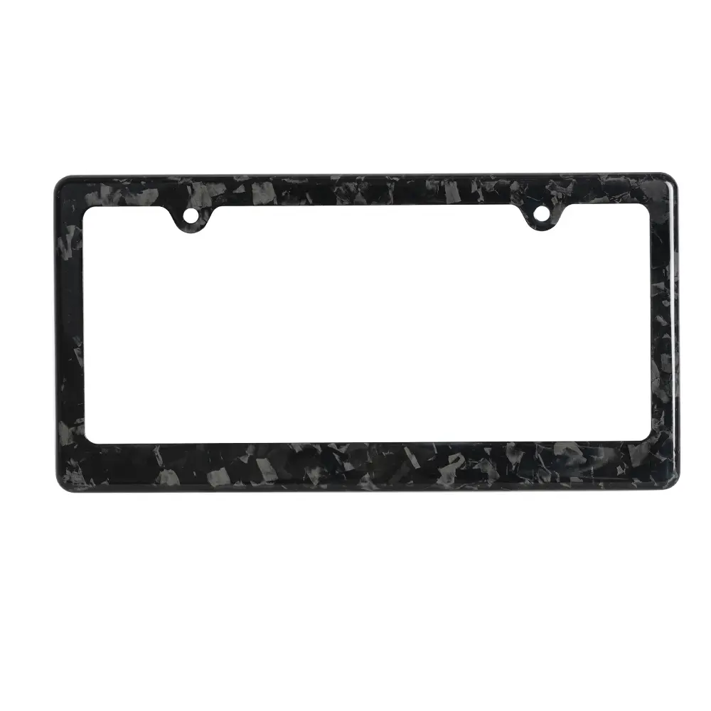 Forged Carbon Fiber License Plate Frame & Holder for Automotive, Motorcycle Use, U.S. Std. 2-Hole or 4-Hole Design, Plate Holder